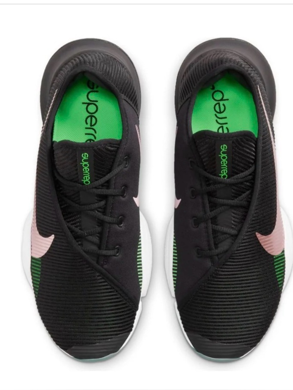 Nike SuperRep Go Training Shoes 10 Black/Pink Green gym Y2K sporty workout - Picture 3 of 11